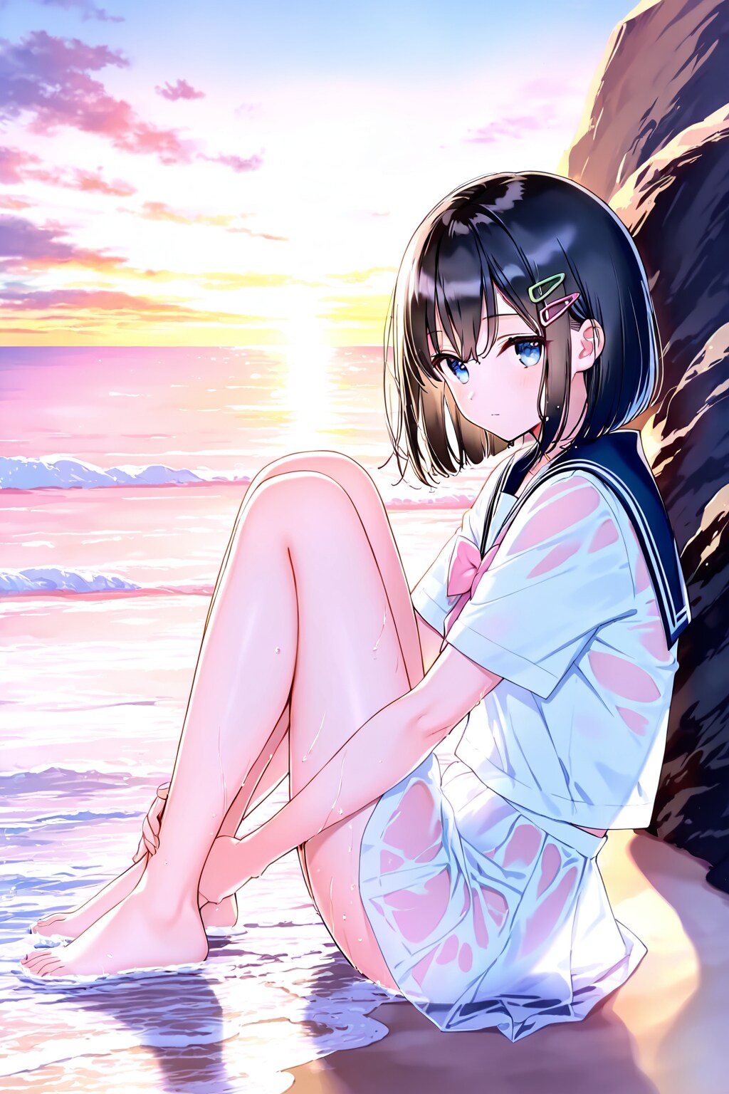 セーラー服と砂浜(LILAC)(30)