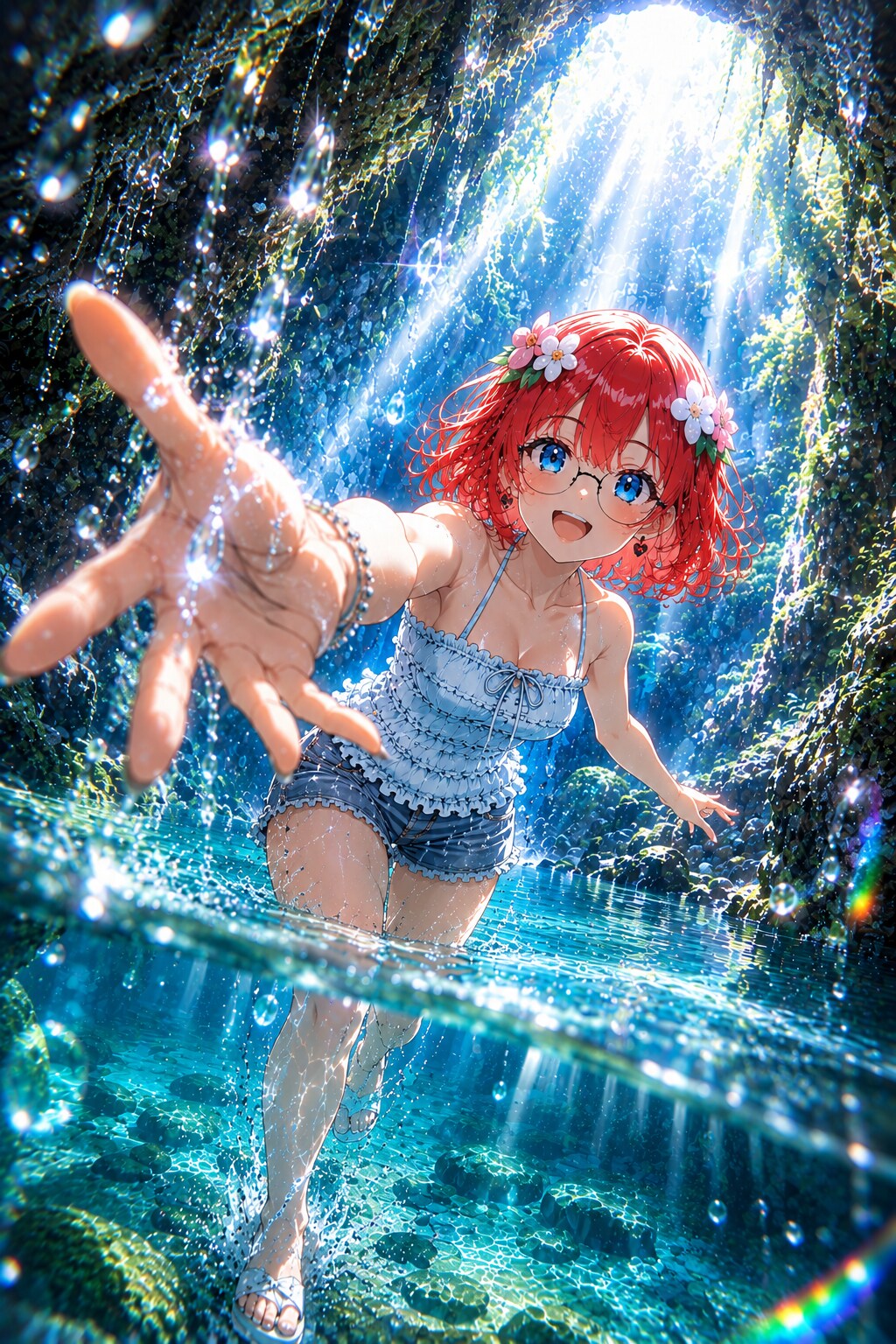 ねえ、この水すっごく冷たいよ！