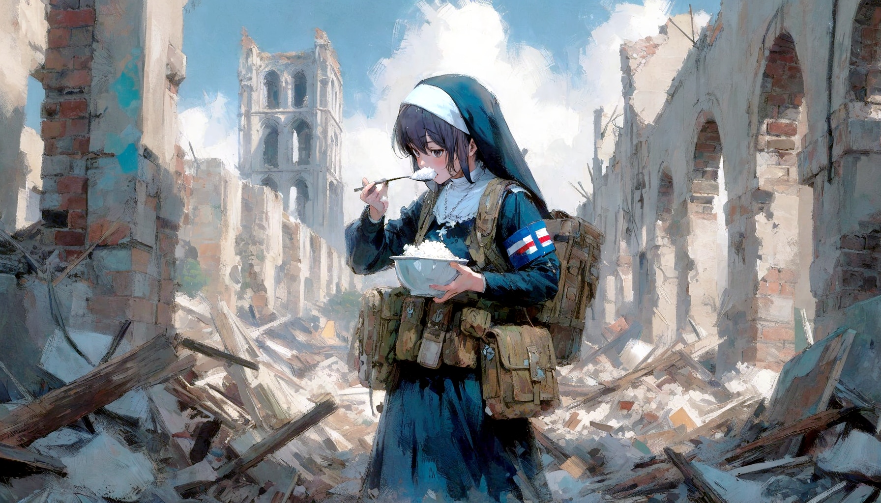 食料を確保する、ある越夜隊 (シスター⑨) | の人気AIイラスト・グラビア