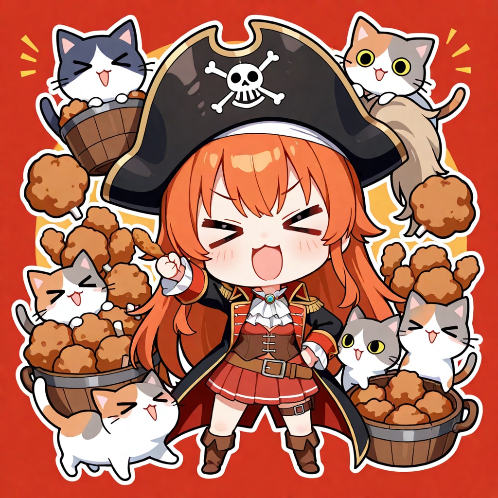 猫と海賊ちゃん | の人気AIイラスト・グラビア
