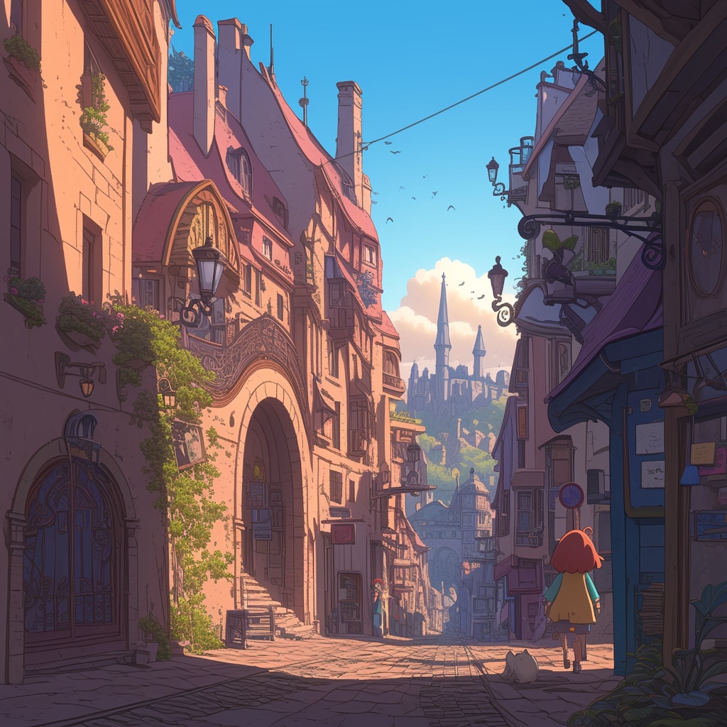 フランスの街の女の子 a French town girl