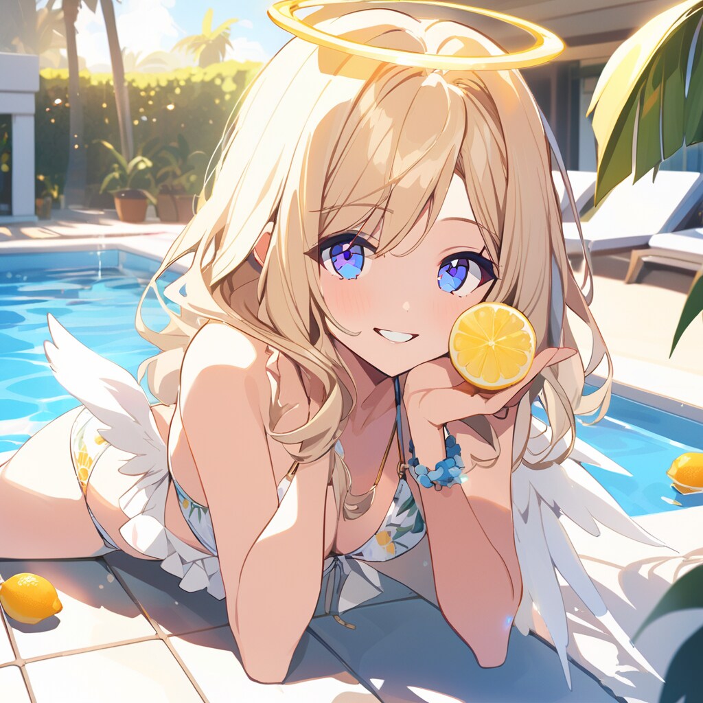 プールとレモンと天使さんと