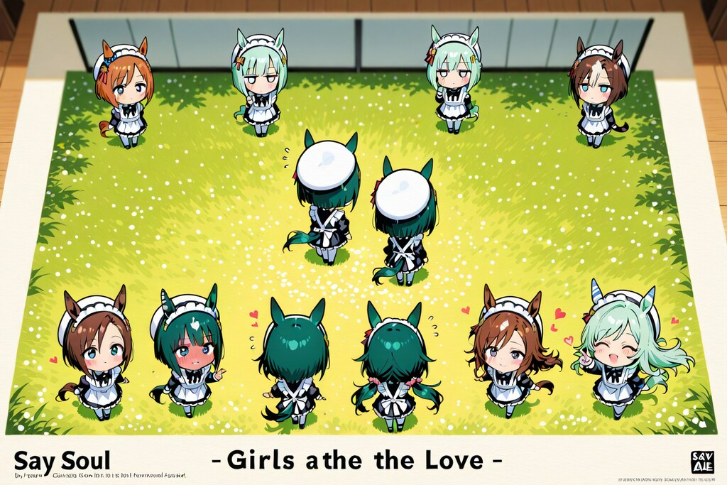 コピーされた紙の上に、ちびちゃん。