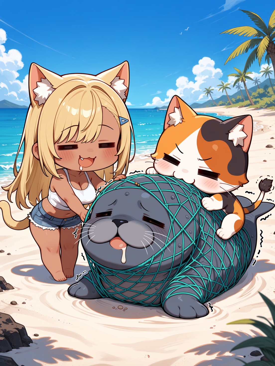 猫耳ギャルの無人島日記