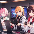 ゲームをプレーしている女性達！！（10枚） 9枚目