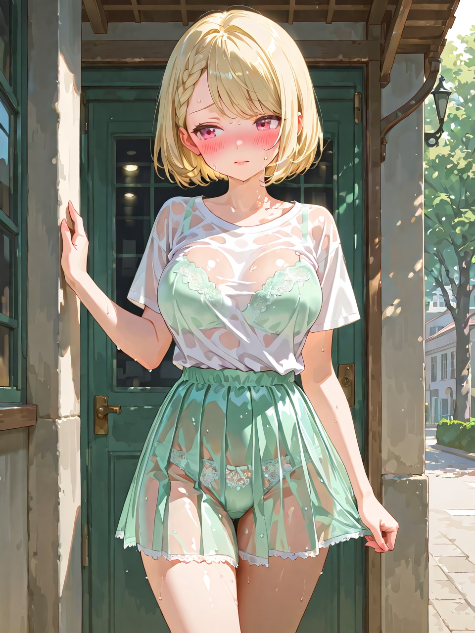 透けるスカートを履いて