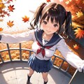紅葉とセーラー服 10枚目