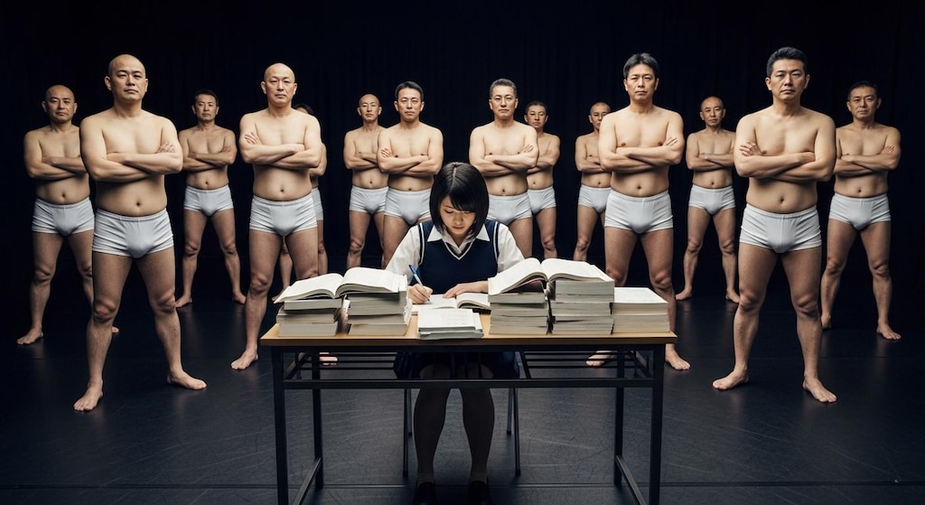 受験生の勉強を見守る