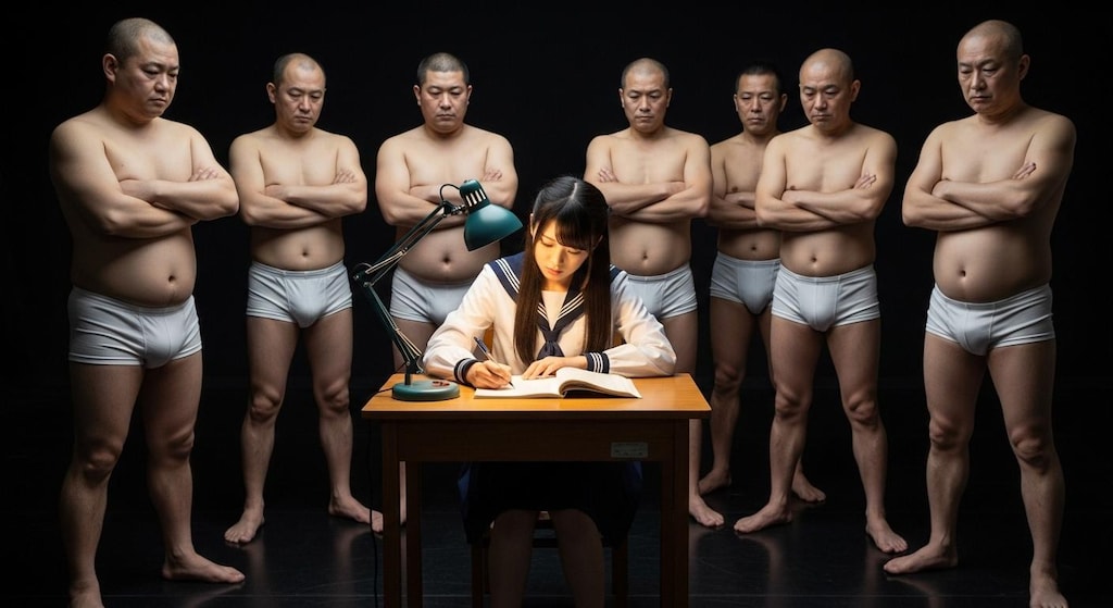 受験生の勉強を見守る