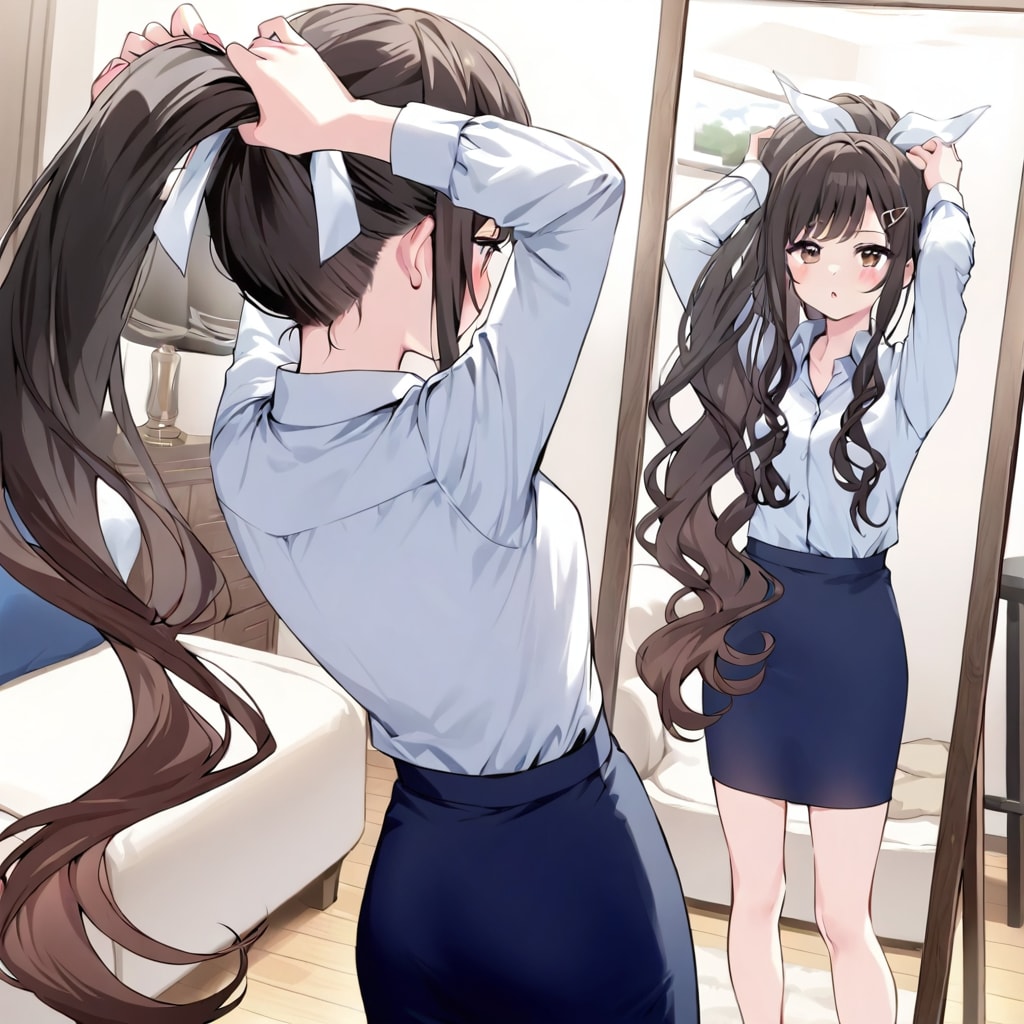 出勤準備　(他失敗作) | の人気AIイラスト・グラビア