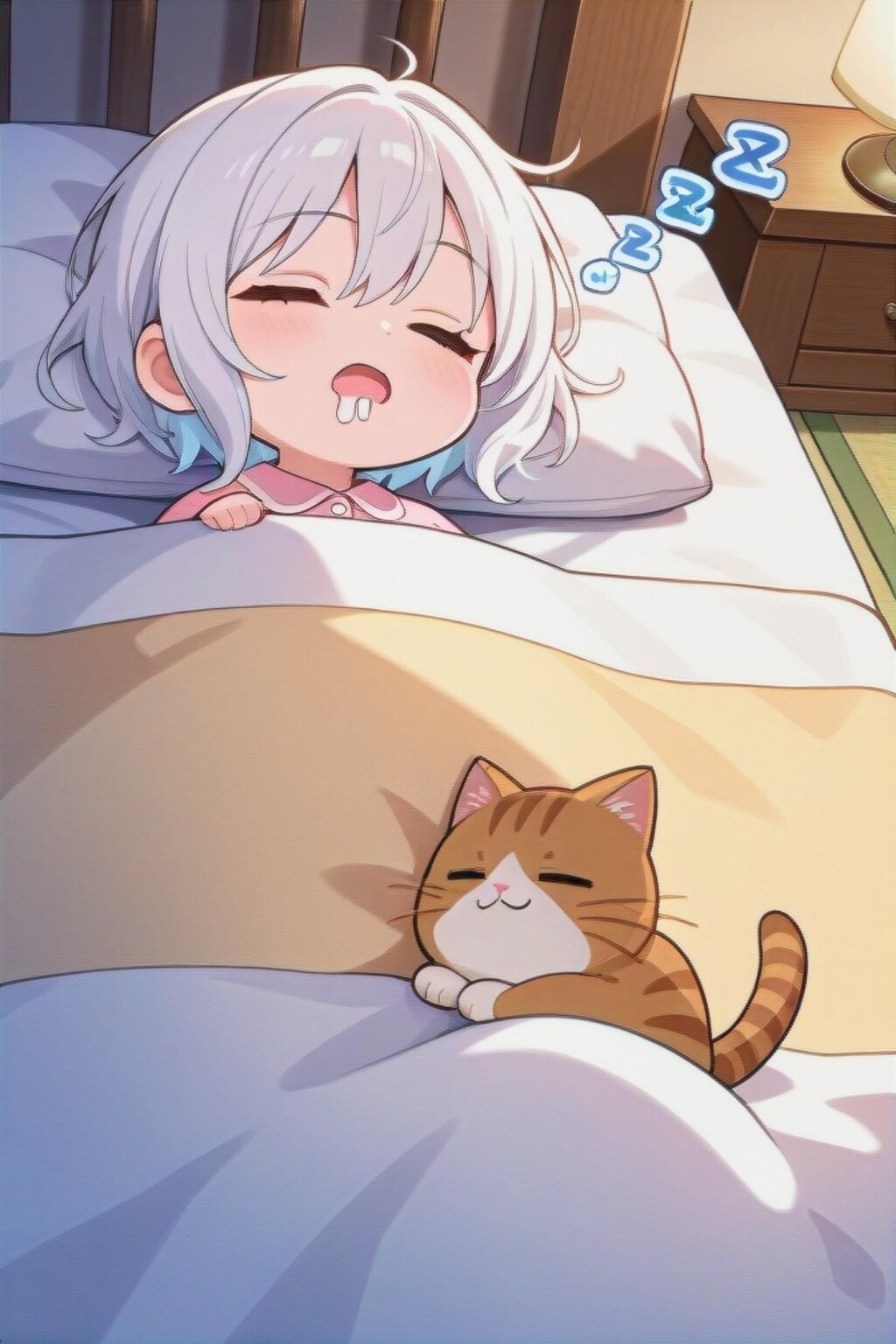 猫と朝寝坊ちゃん💤