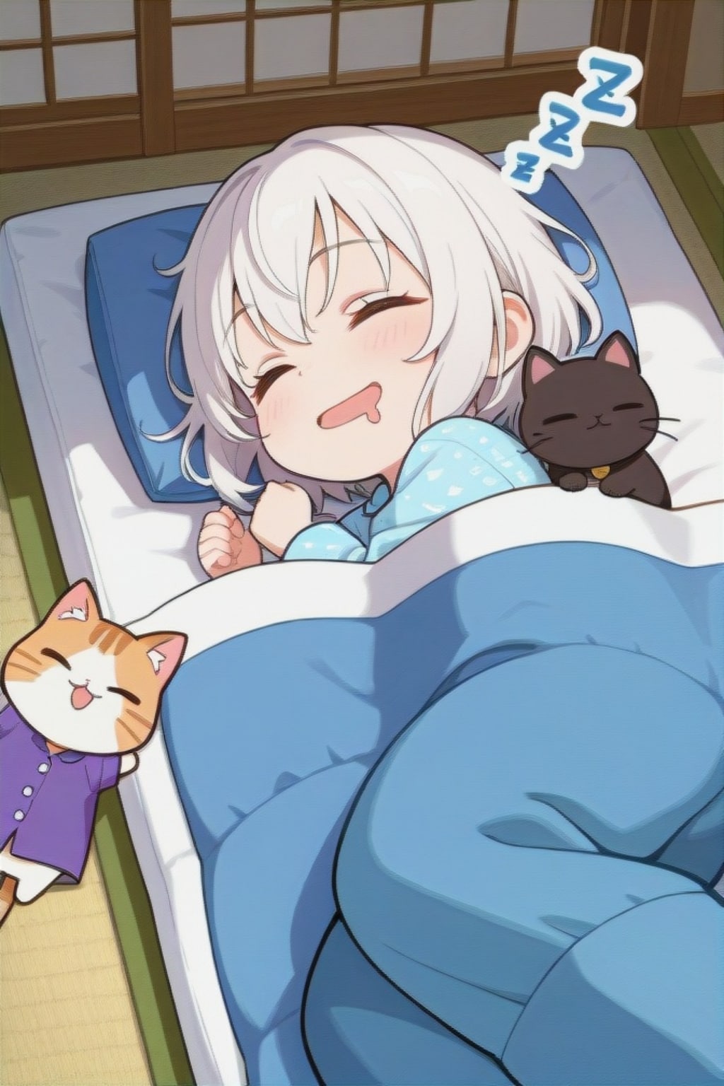 猫と朝寝坊ちゃん💤