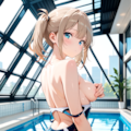 雲行きが怪しくなってきた競泳水着のアイドルたち 3枚目