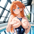 雲行きが怪しくなってきた競泳水着のアイドルたち 5枚目