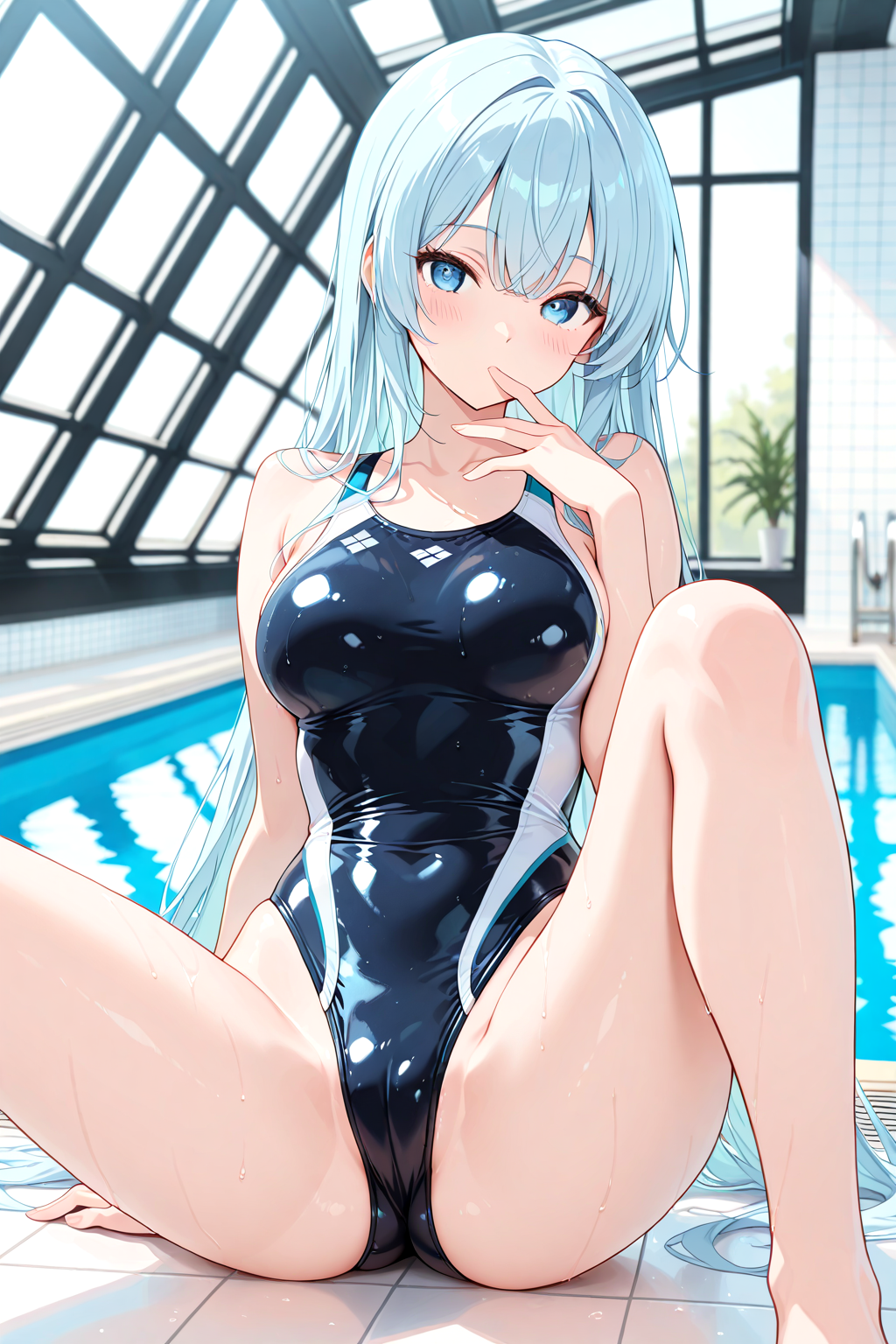 雲行きが怪しくなってきた競泳水着のアイドルたち