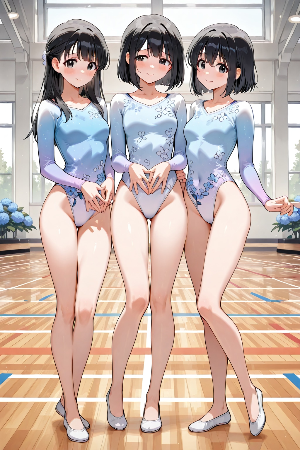 新体操部の三人娘