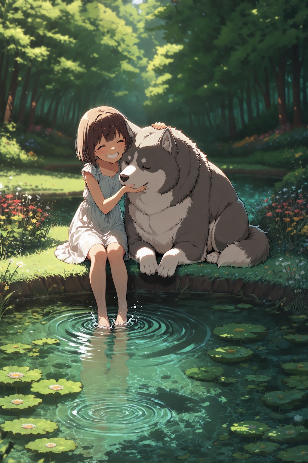 少女と自然