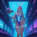 サイバーパンクなバニーガール 2枚目