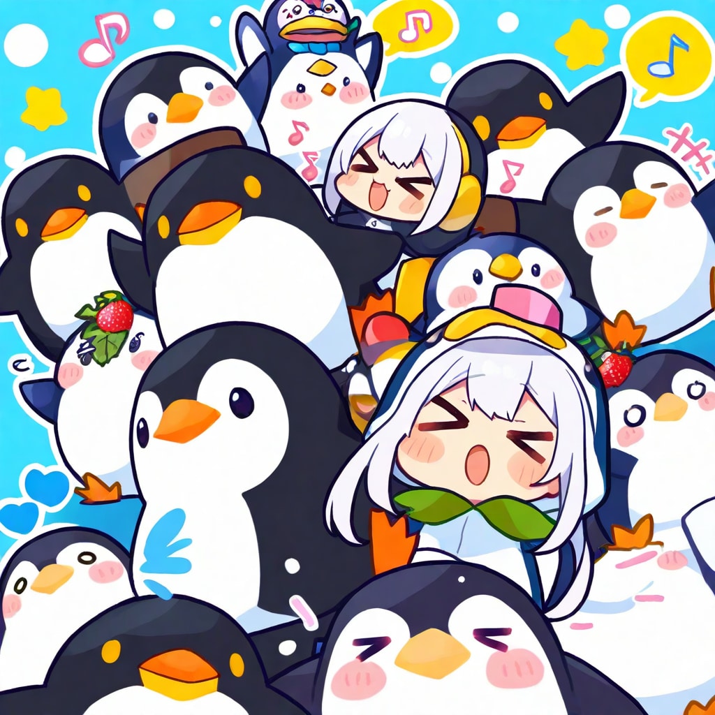 ペンギンと白髪ちゃん