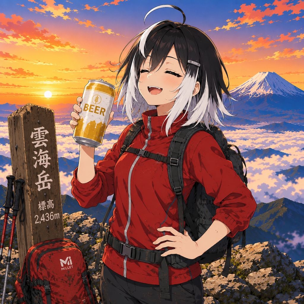 山頂での一杯は格別 らしい…