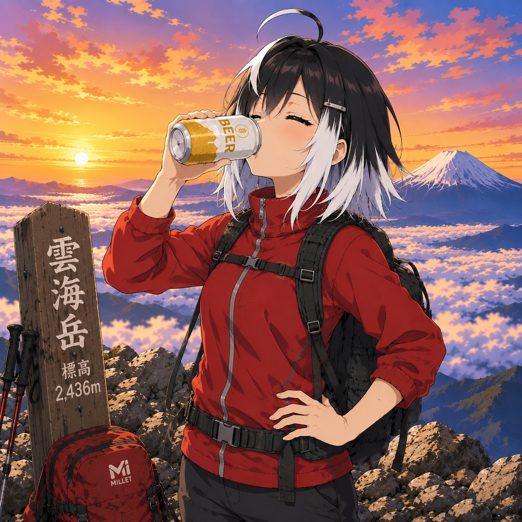 山頂での一杯は格別 らしい…