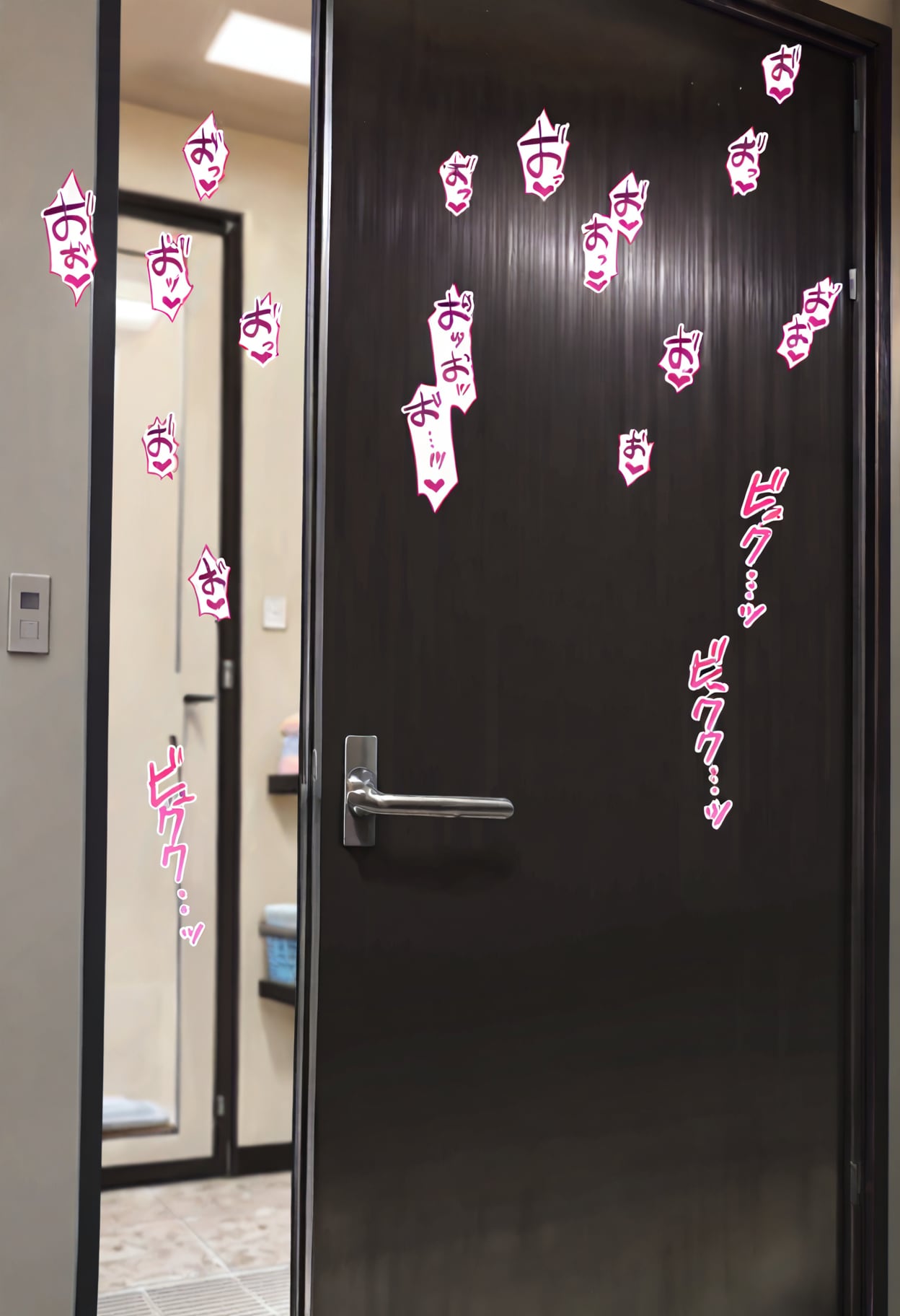 部屋から響く喘ぎ声