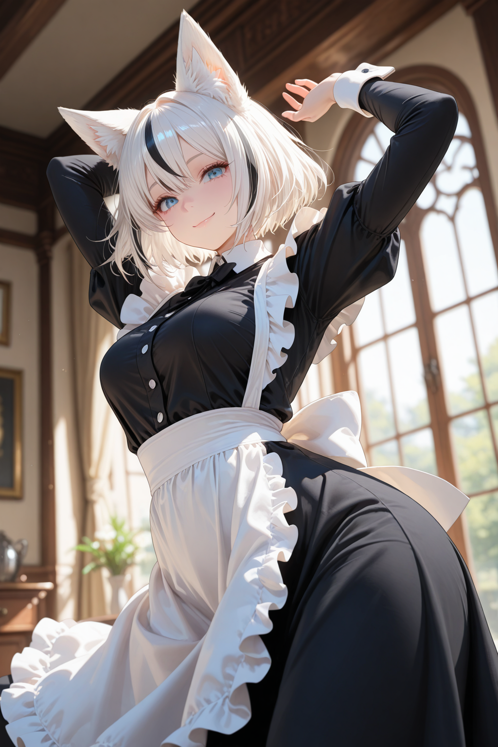 白狐メイドさん | の人気AIイラスト・グラビア