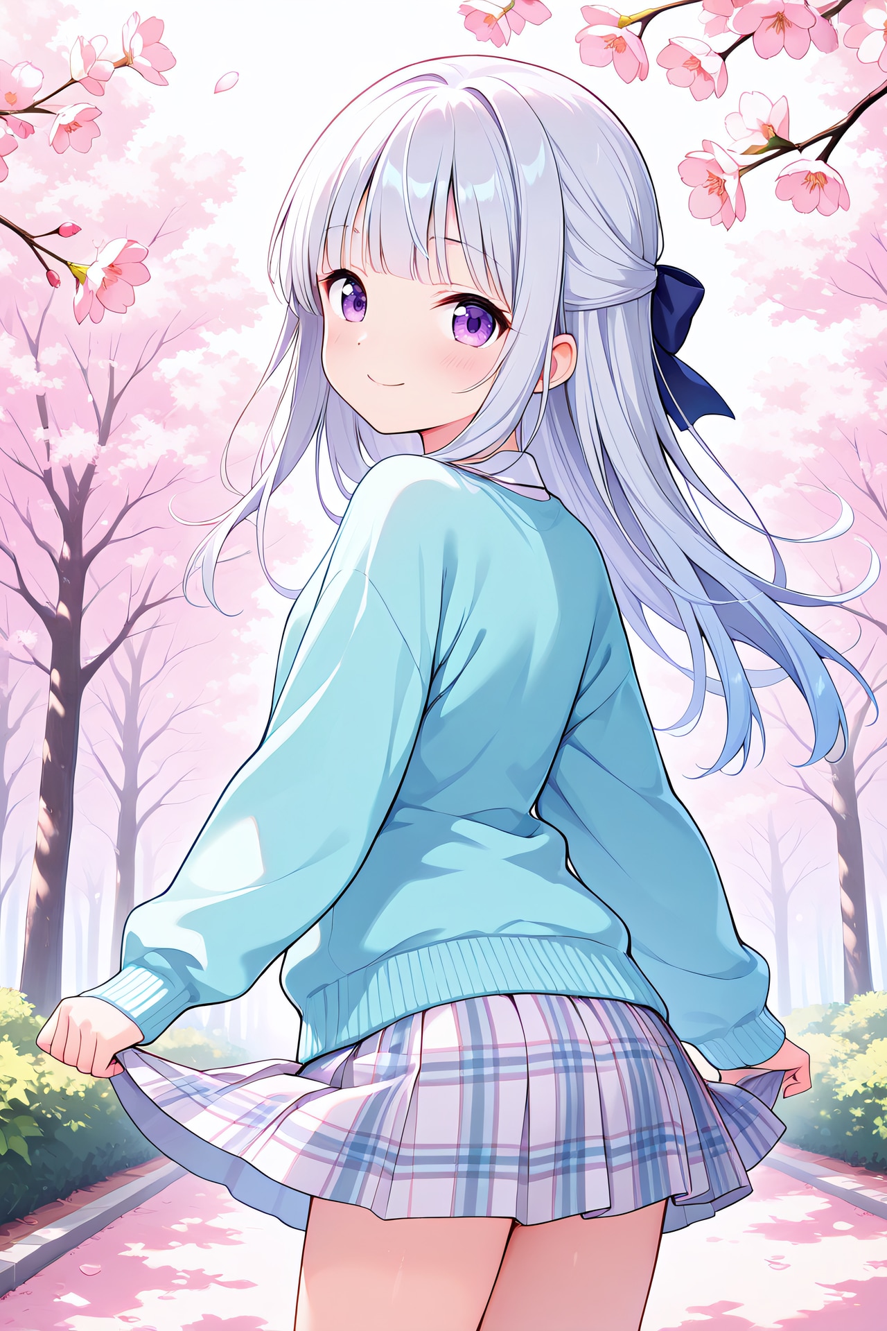 桜並木の帰り道