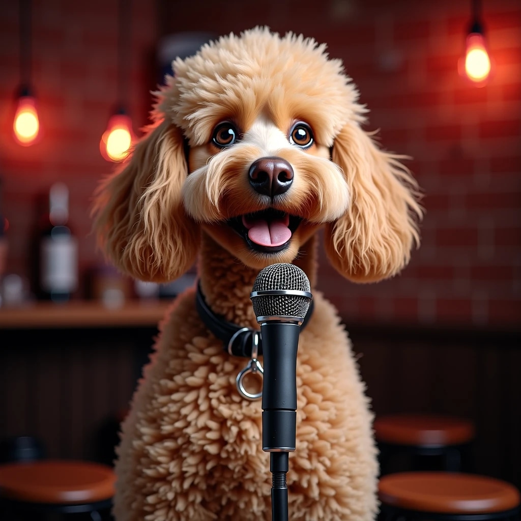 飲み屋でカラオケプードル