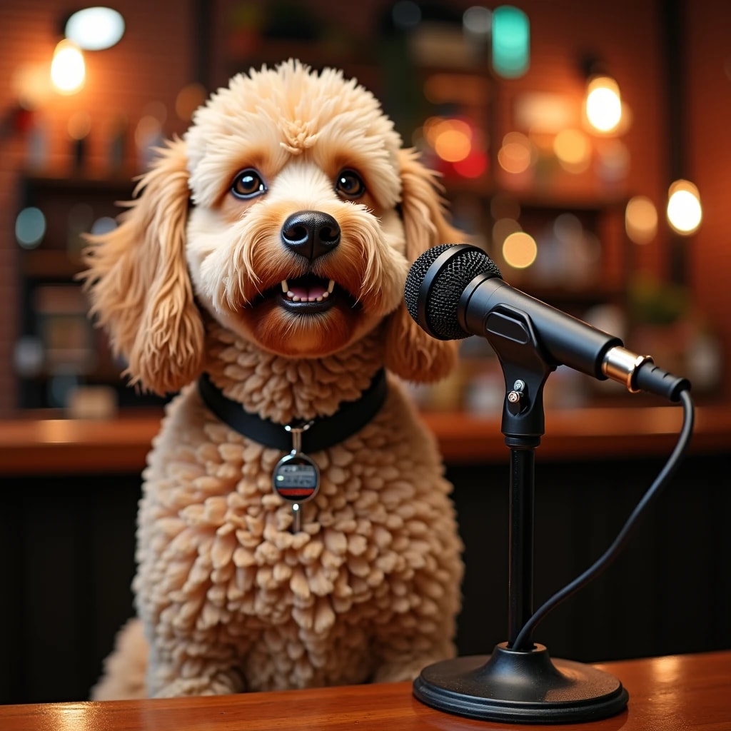 飲み屋でカラオケプードル