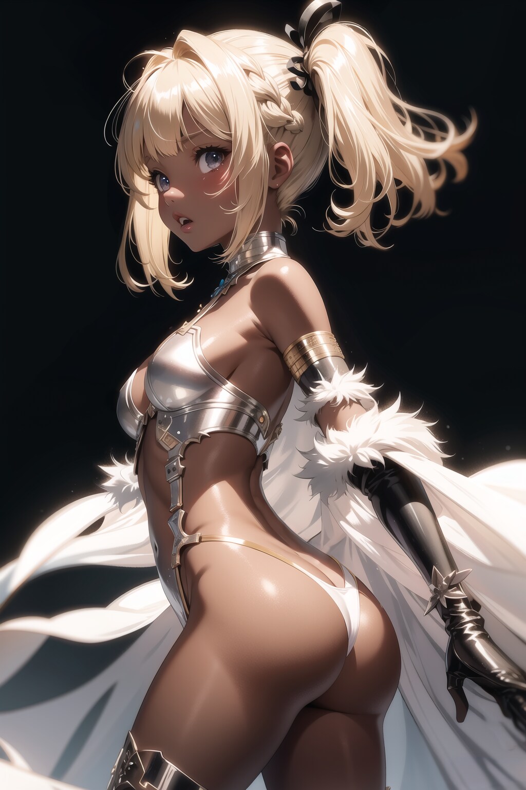 褐色のおしり少女
