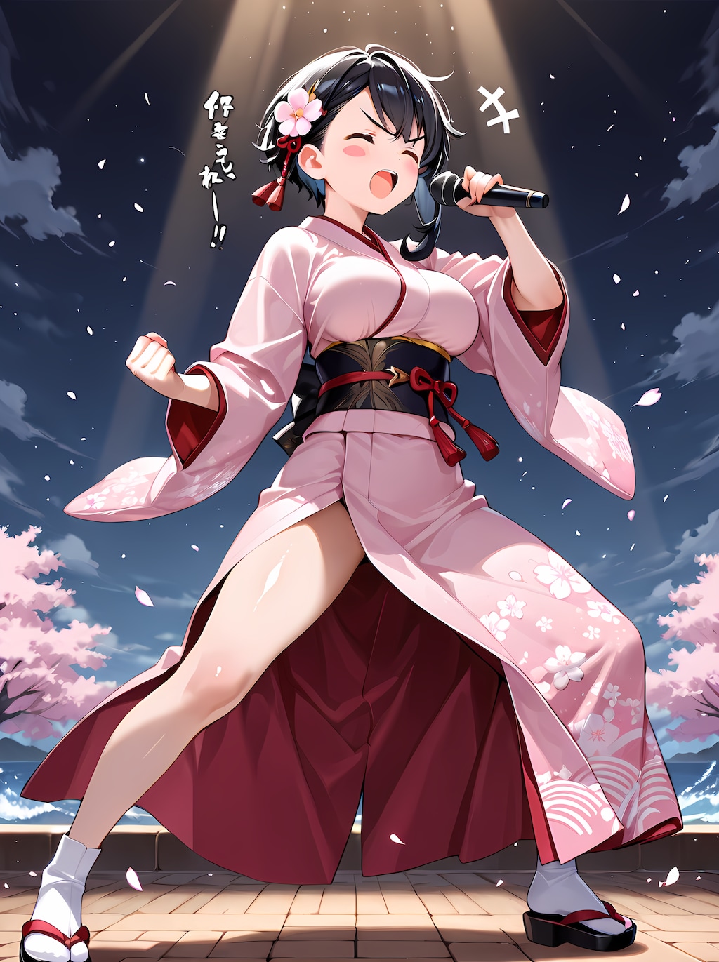 「演歌はＫＯＢＵＳＩね🎤✊」