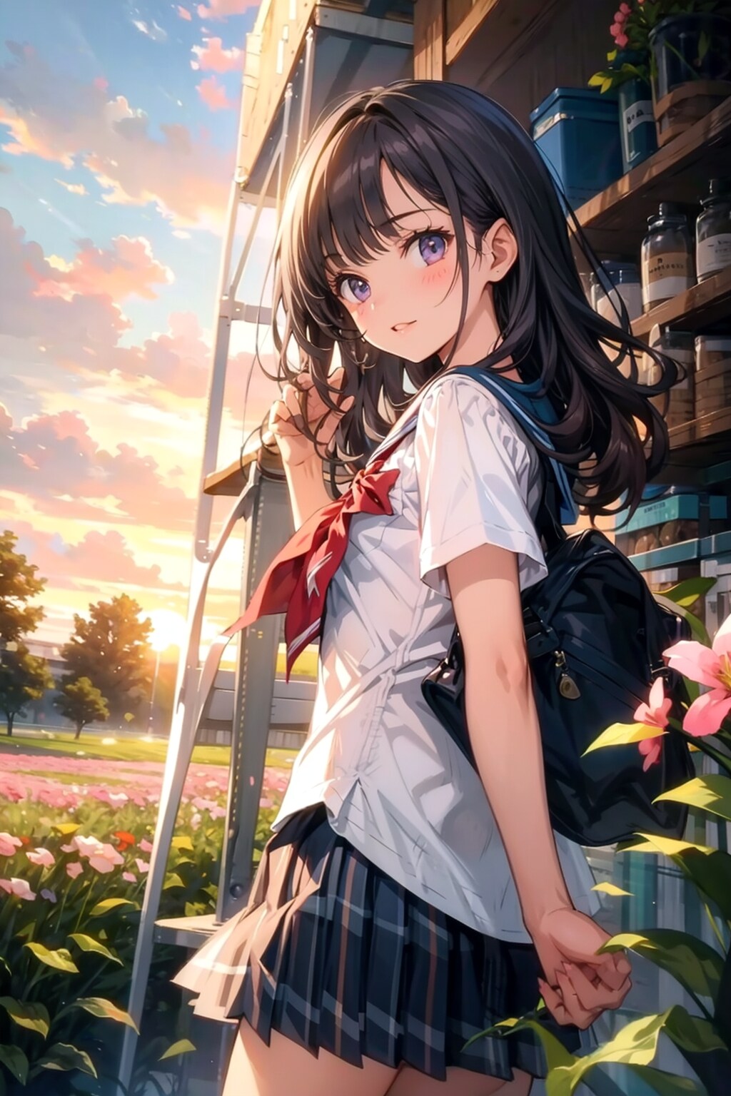 夕日