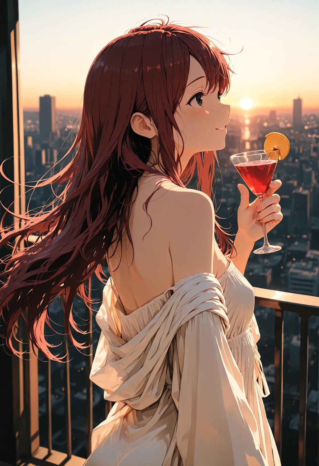 夕暮れの風を感じながら