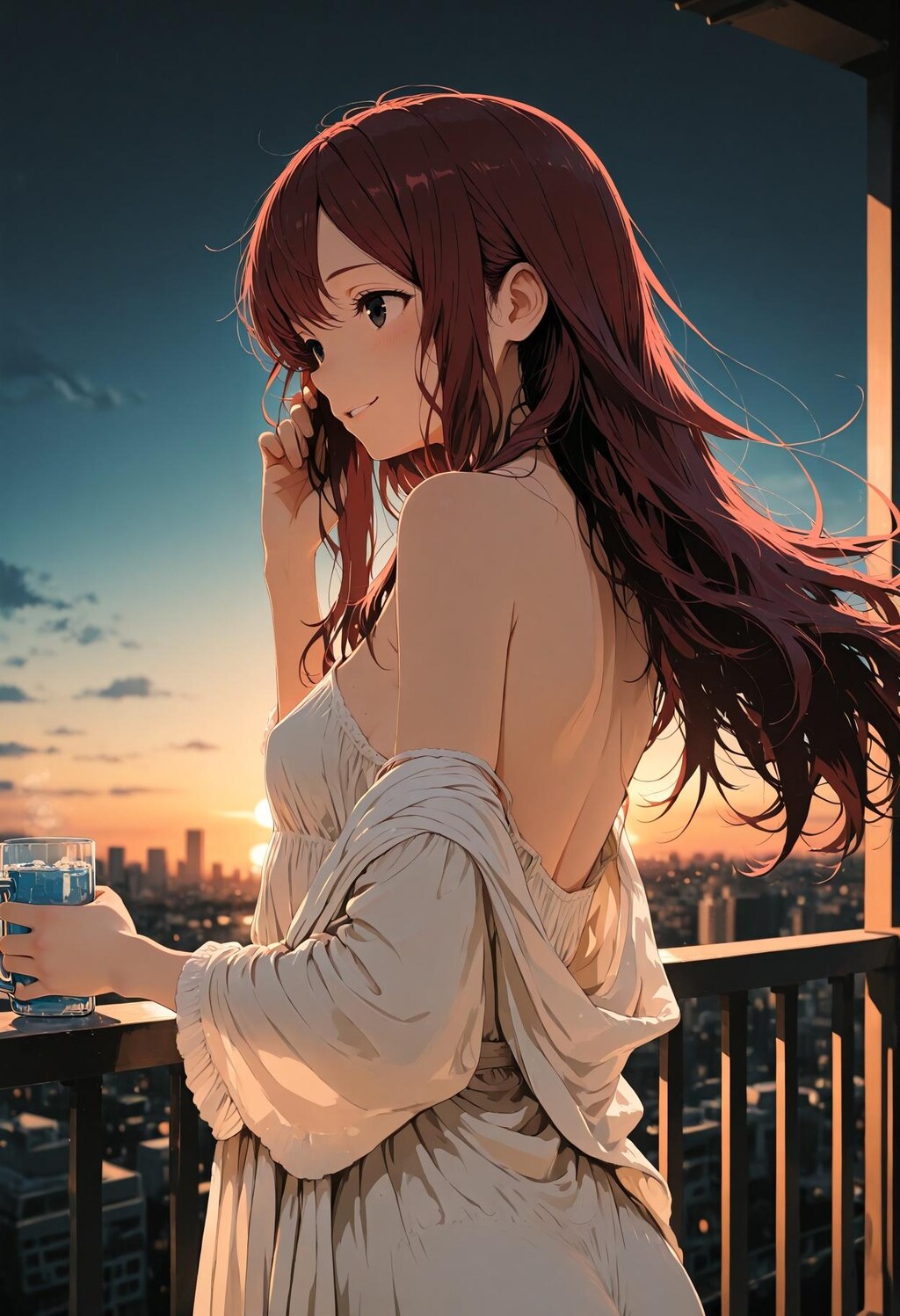 夕暮れの風を感じながら