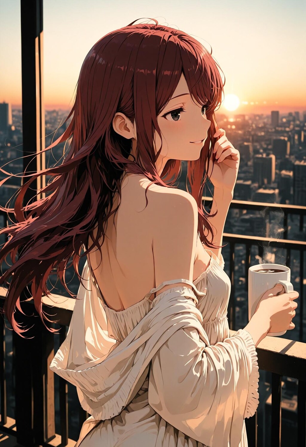 夕暮れの風を感じながら