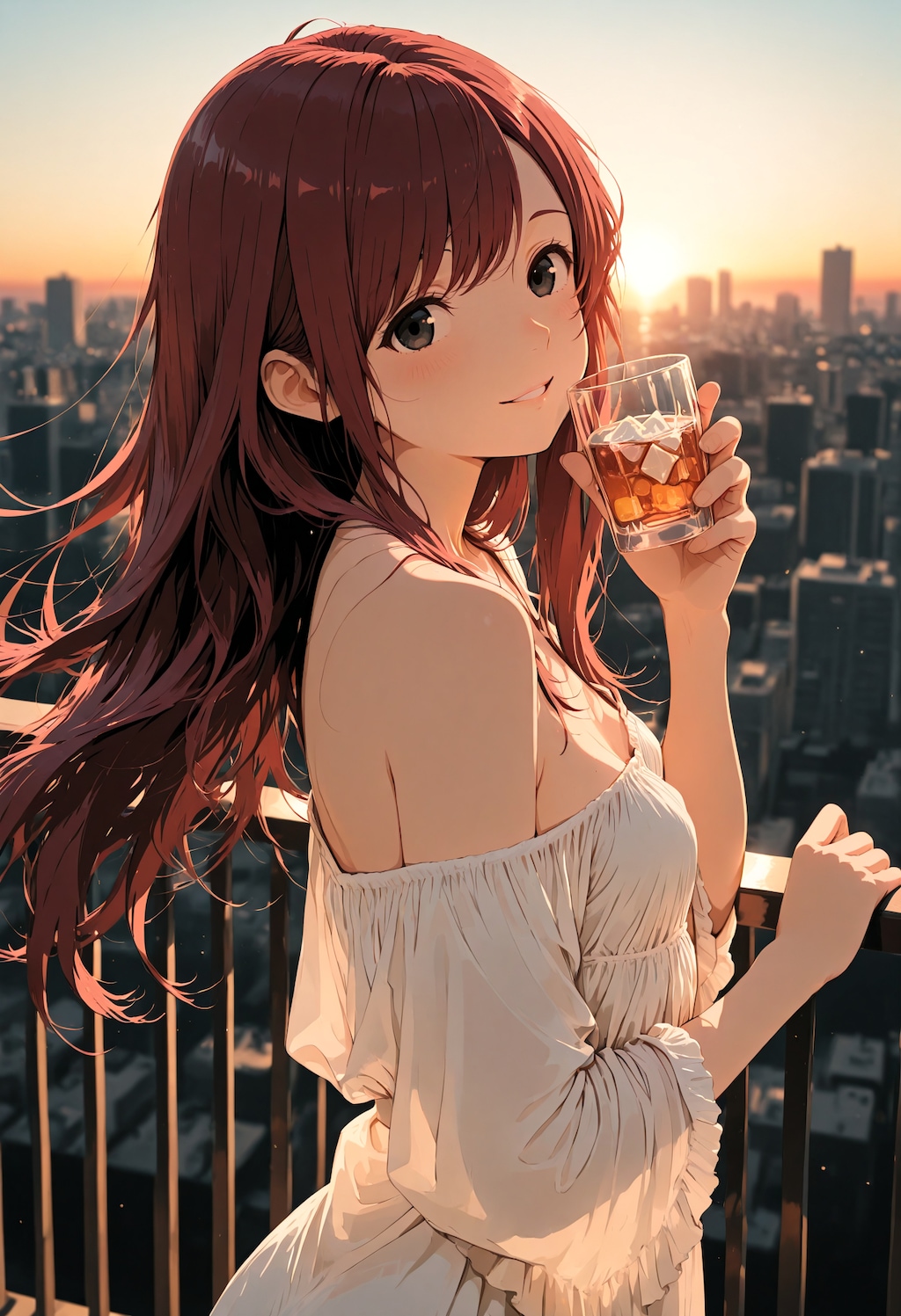 夕暮れの風を感じながら