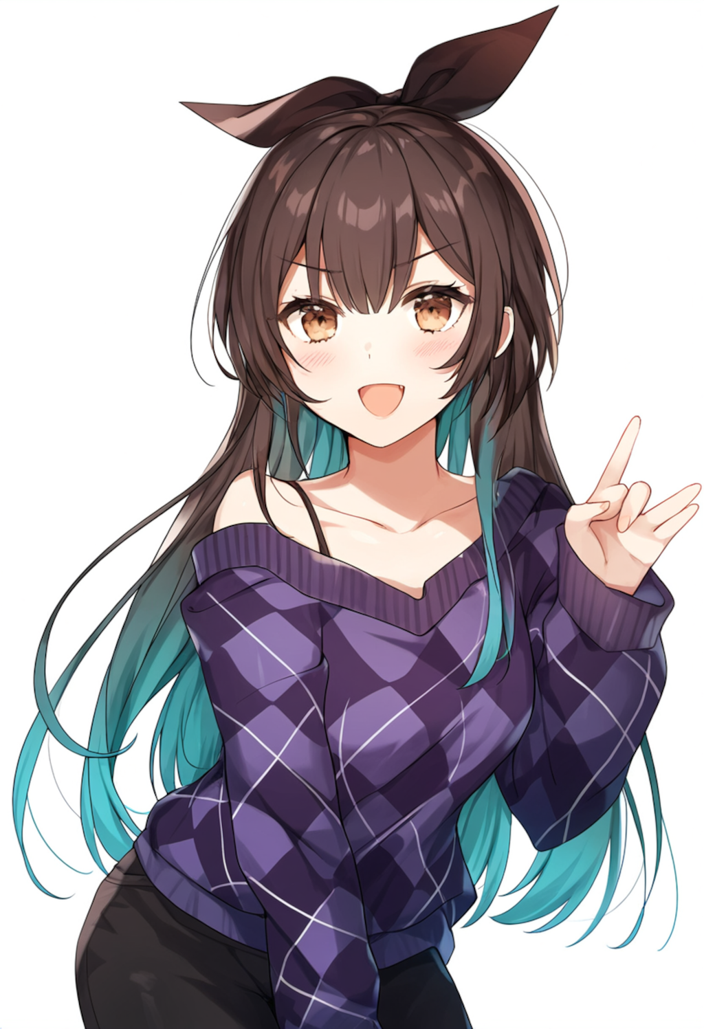 purple argyle sweater