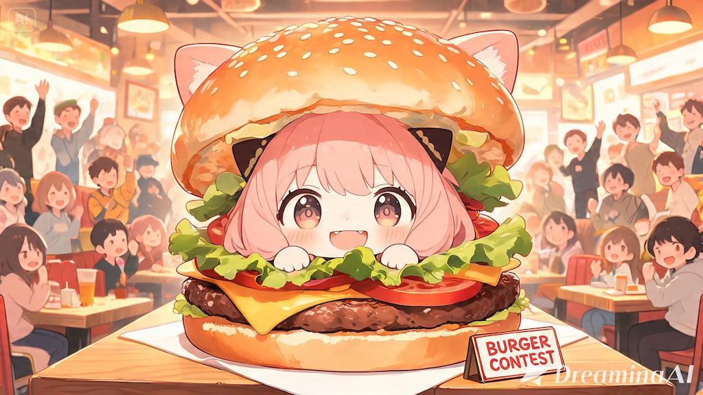 【#ハンバーガー】ネコ耳バーガー