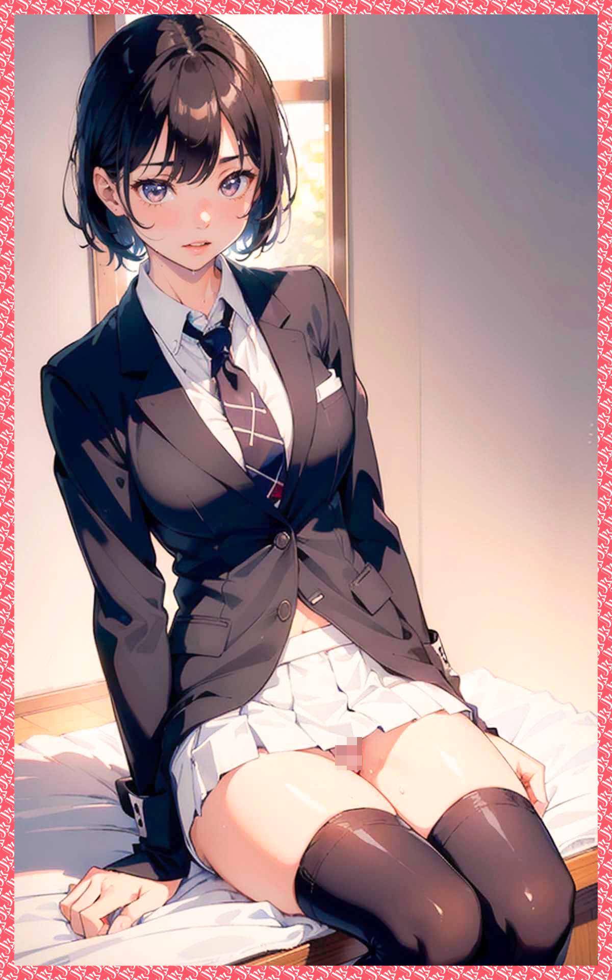 jk　騎乗位　jk cowgirl position