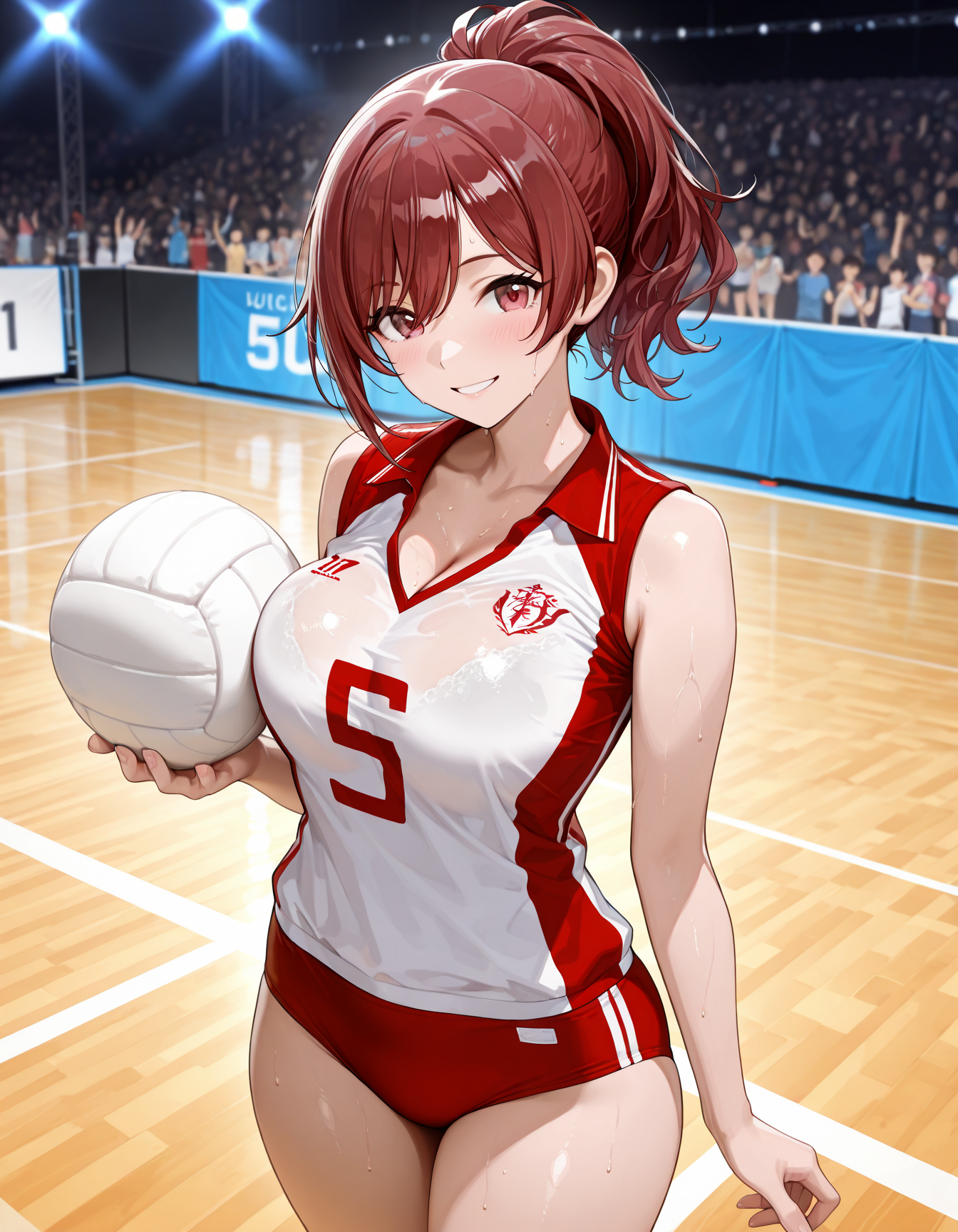 ママさんバレーチーム、期待の新人　若妻（22） | の人気AIイラスト・グラビア