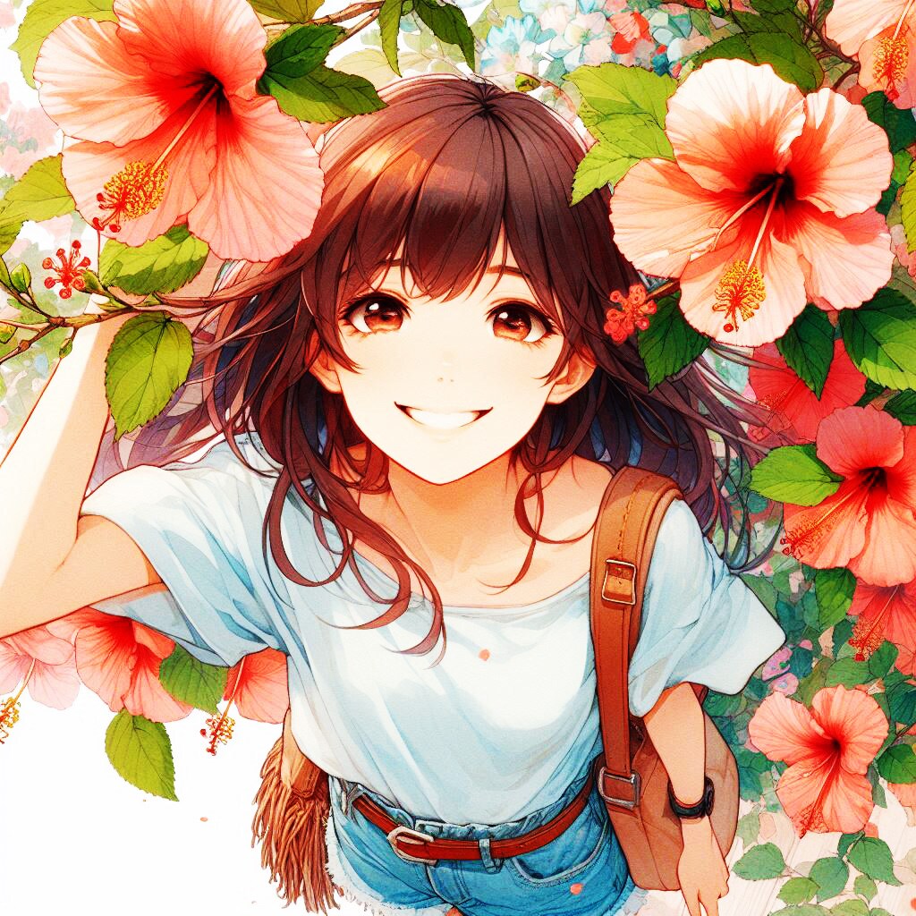 少女/ハイビスカス | の人気AIイラスト・グラビア