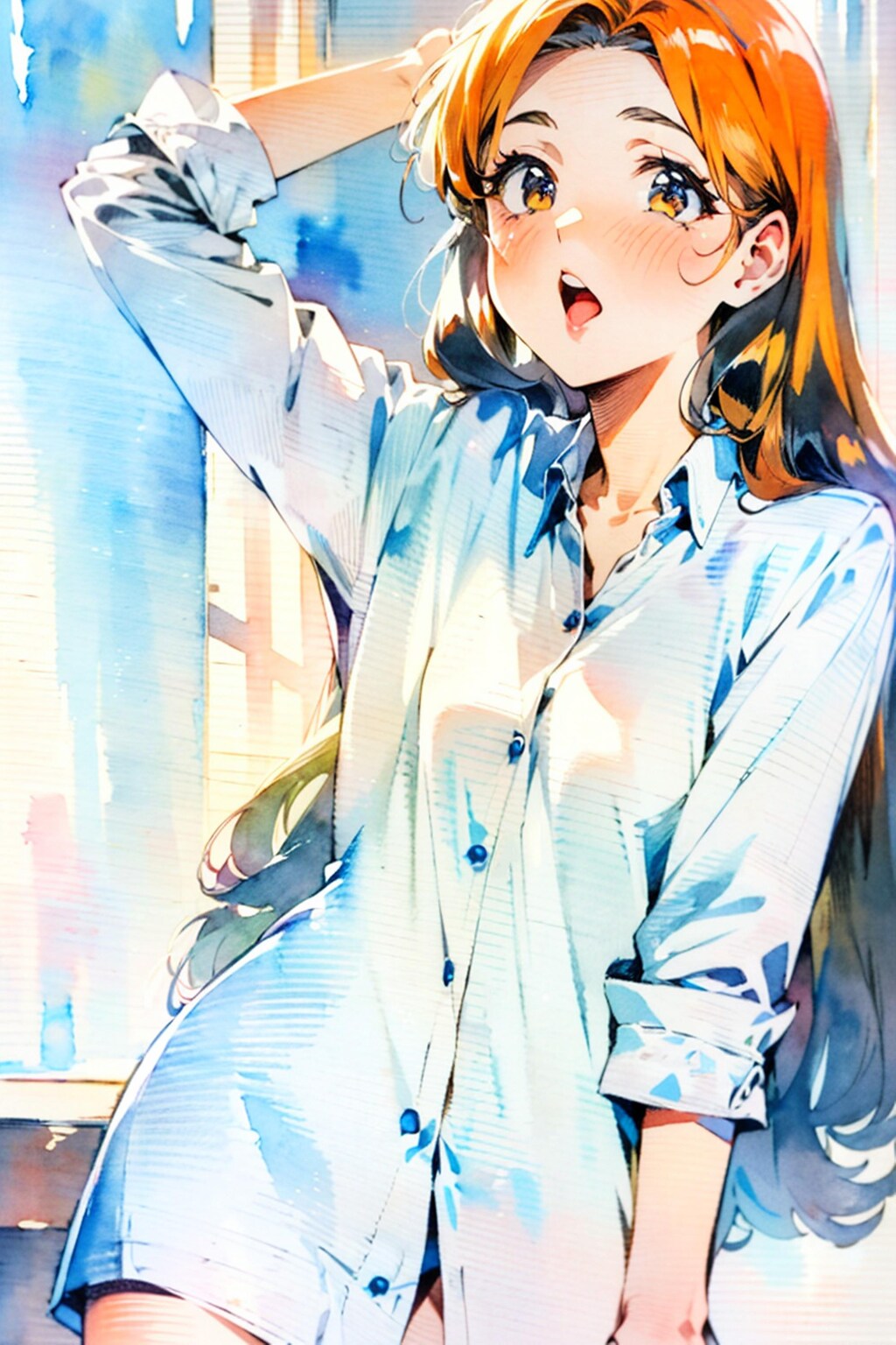 今朝も～彼シャツならずぅ～♪