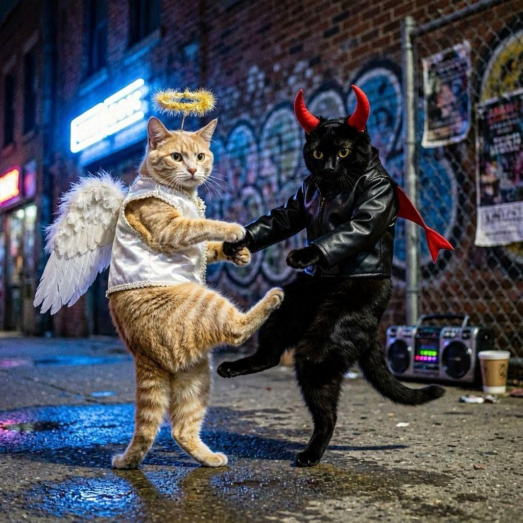 天使と悪魔の猫