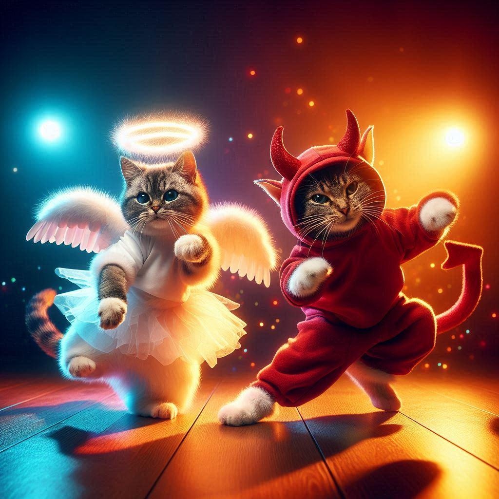 天使と悪魔の猫