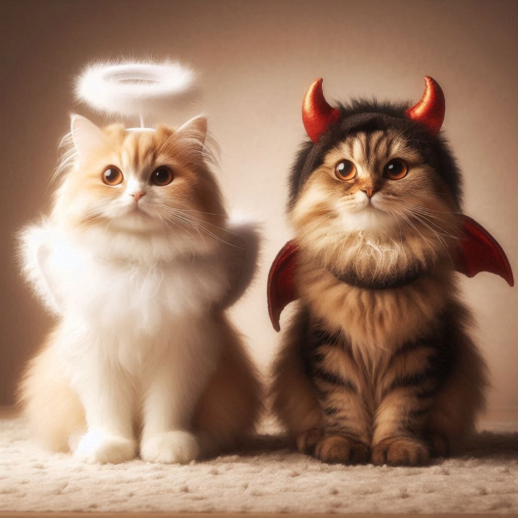 天使と悪魔の猫