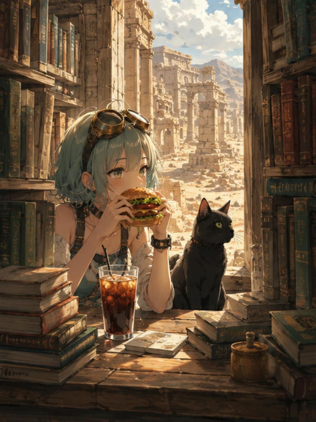 発掘の続きは、このバーガーを平らげてから。