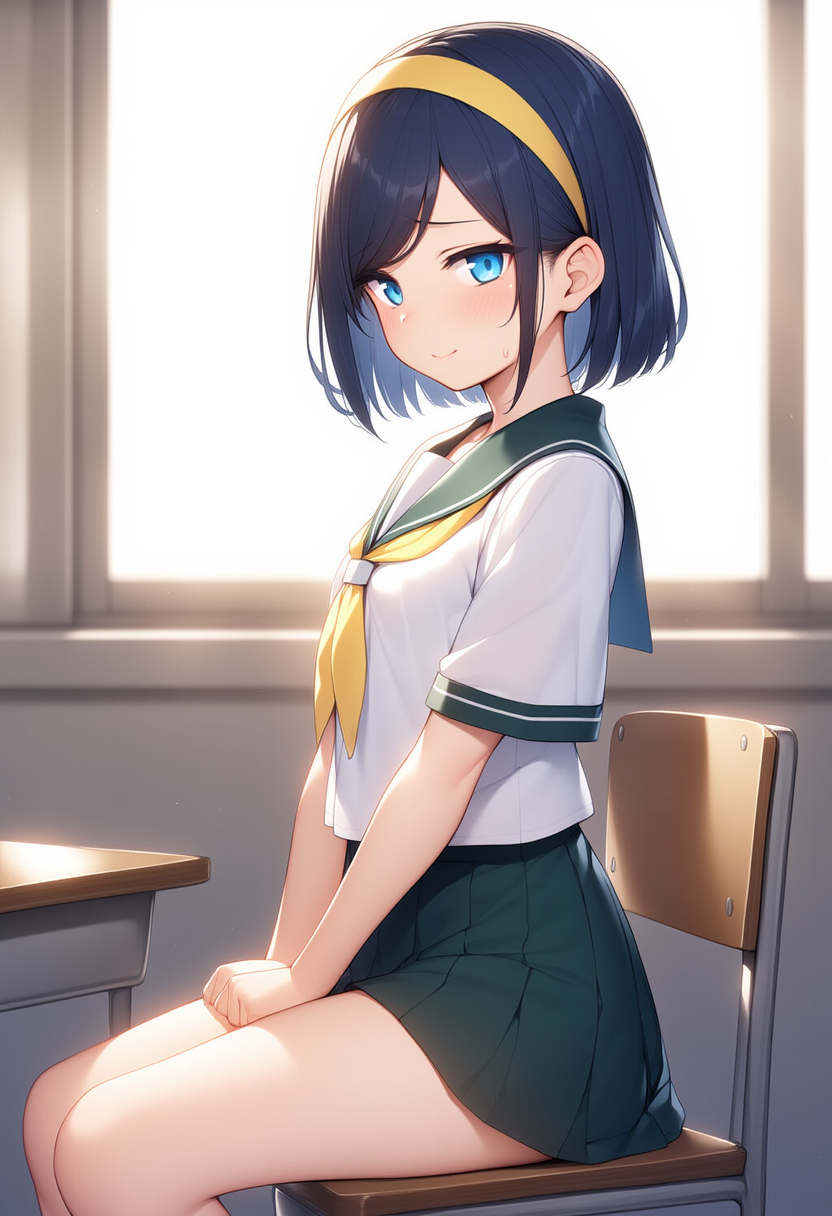 机に座っちゃいけません！はしたない！