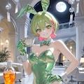 バニーガール衣装の川崎英理さん(PixAI版) 3枚目