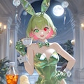 バニーガール衣装の川崎英理さん(PixAI版) 2枚目